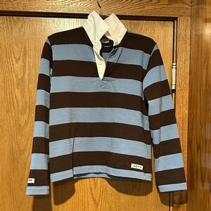 KOTN Blue and Brown Striped Shirt